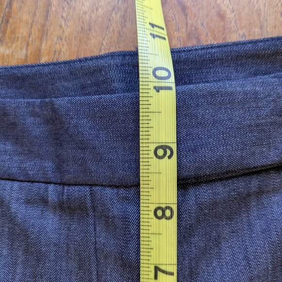Garnet Hill NWOT Denim Cotton Wide Leg Trouser Pants Jeans Size 10 Petite Modern - Picture 8 of 10